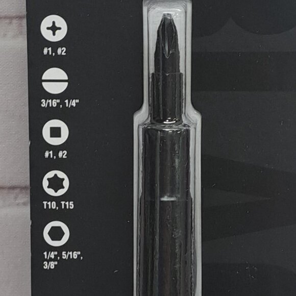 Klein Tools 11-in-1 Blackout Multi-Bit Screwdriver, Nut Driver, Ph, SI, Sq, TORX - Picture 3 of 8